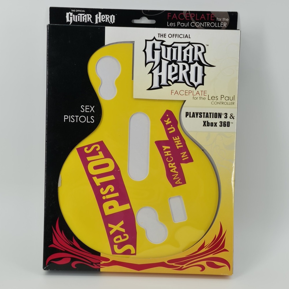 Sex Pistols Official Guitar Hero Faceplate Les  Paul Controller NIB Ps3 Xbox 360